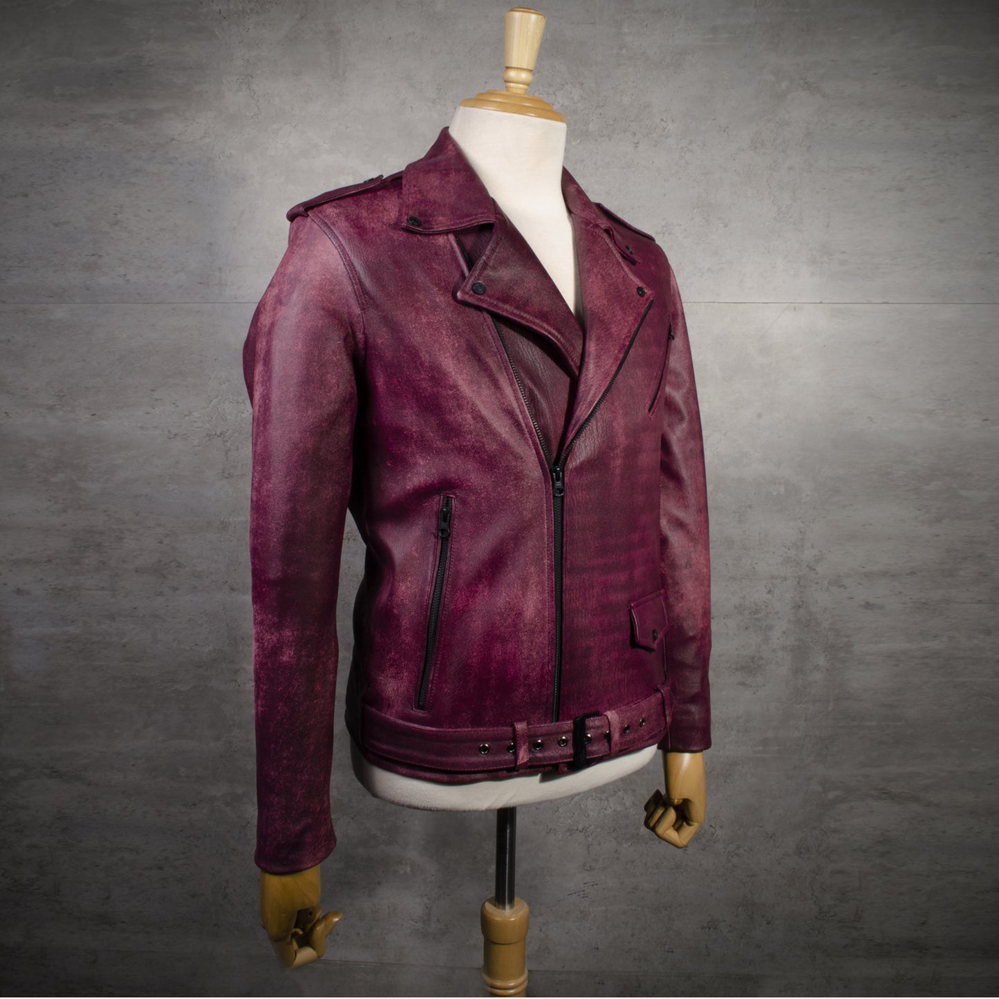 Perfil - Biker hombre Bison vino tinto