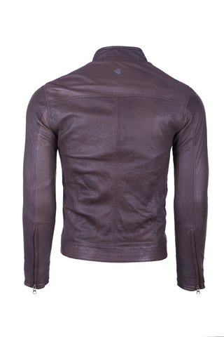 Chaqueta de Cuero Chocolate LCHL70 La Chaqueteria