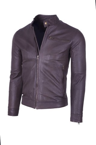 Chaqueta de Cuero Chocolate LCHL70 La Chaqueteria