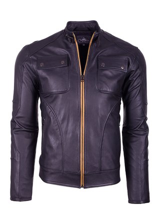 Chaqueta en Cuero Negro Abiman