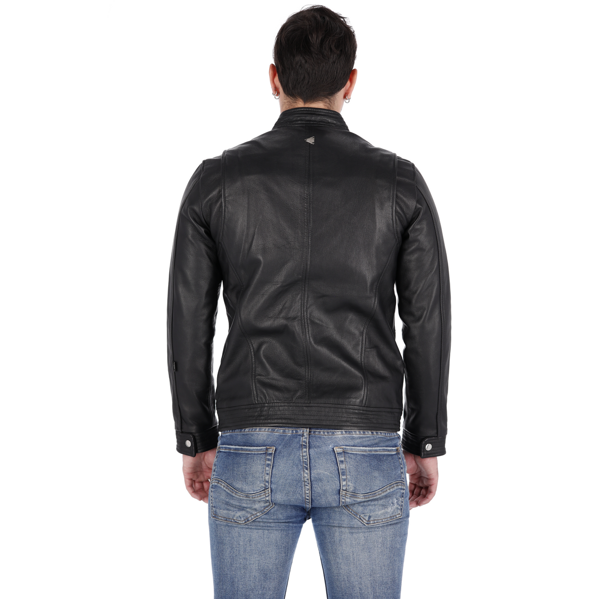 Chaqueta de Cuero Negro LCHL102