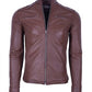 Chaqueta en Cuero Miel LCHL33