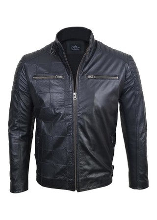 Chaqueta En Cuero Negro Burnell