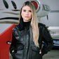 Chaqueta en Cuero Negro Tipo Piloto W95