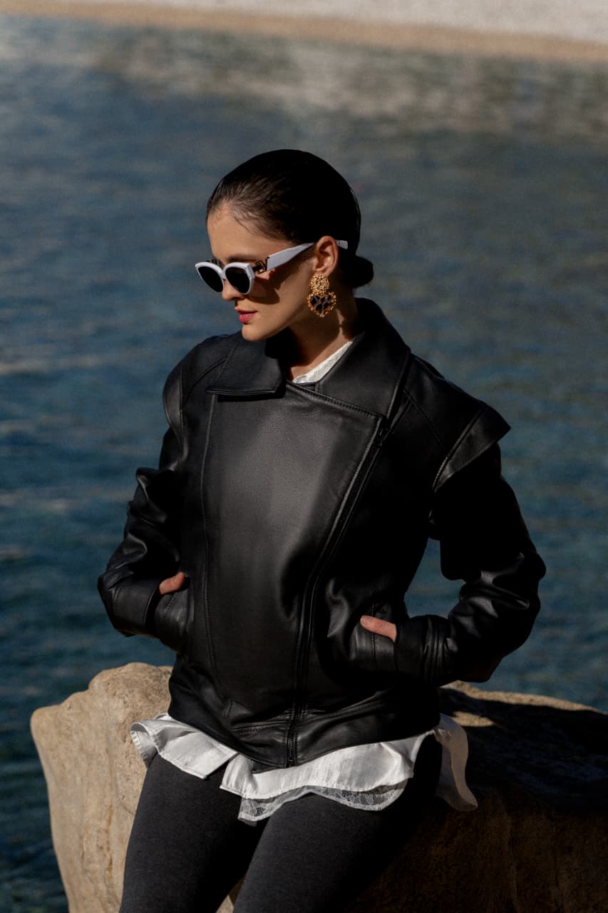 Chaqueta de Cuero Corina
