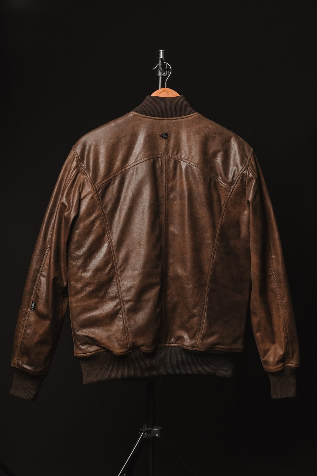 Chaqueta En Cuero Cafe Matius