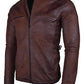 Chaqueta en Cuero Coñac LCHL33