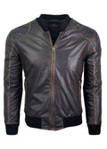 Chaqueta de Cuero Negro Envejecido Akuma