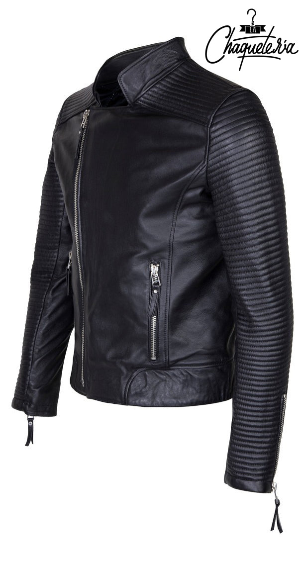 Chaqueta de Cuero Negro Argon La Chaqueteria