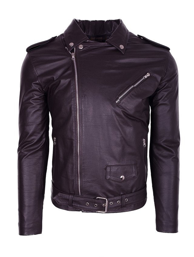 Chaqueta de Cuero Napa Cafe Oscuro Bison LCHL77