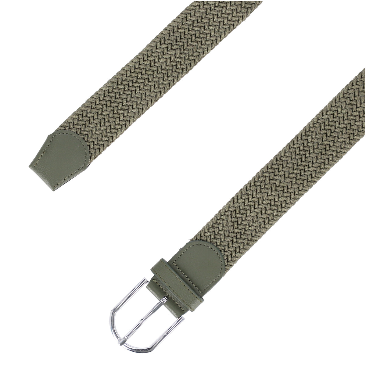 Cinturón Trenzado Verde Oliva Ref 06 Marca La Chaqueteria
