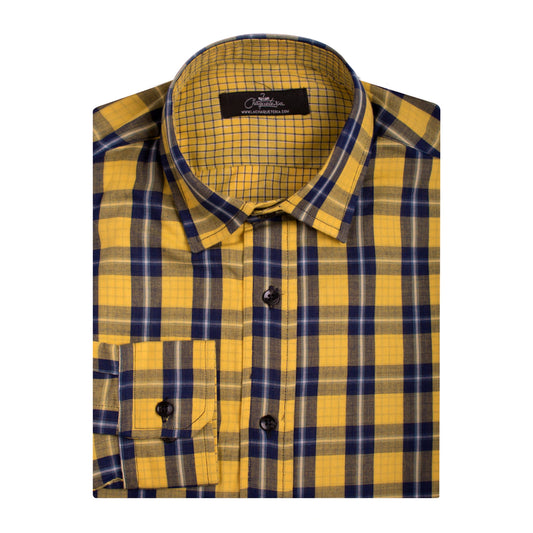 CAMISA SALE CUADROS AMARILLOS