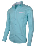 CAMISA ALGODON SLIM FIT LCC103 MENTA