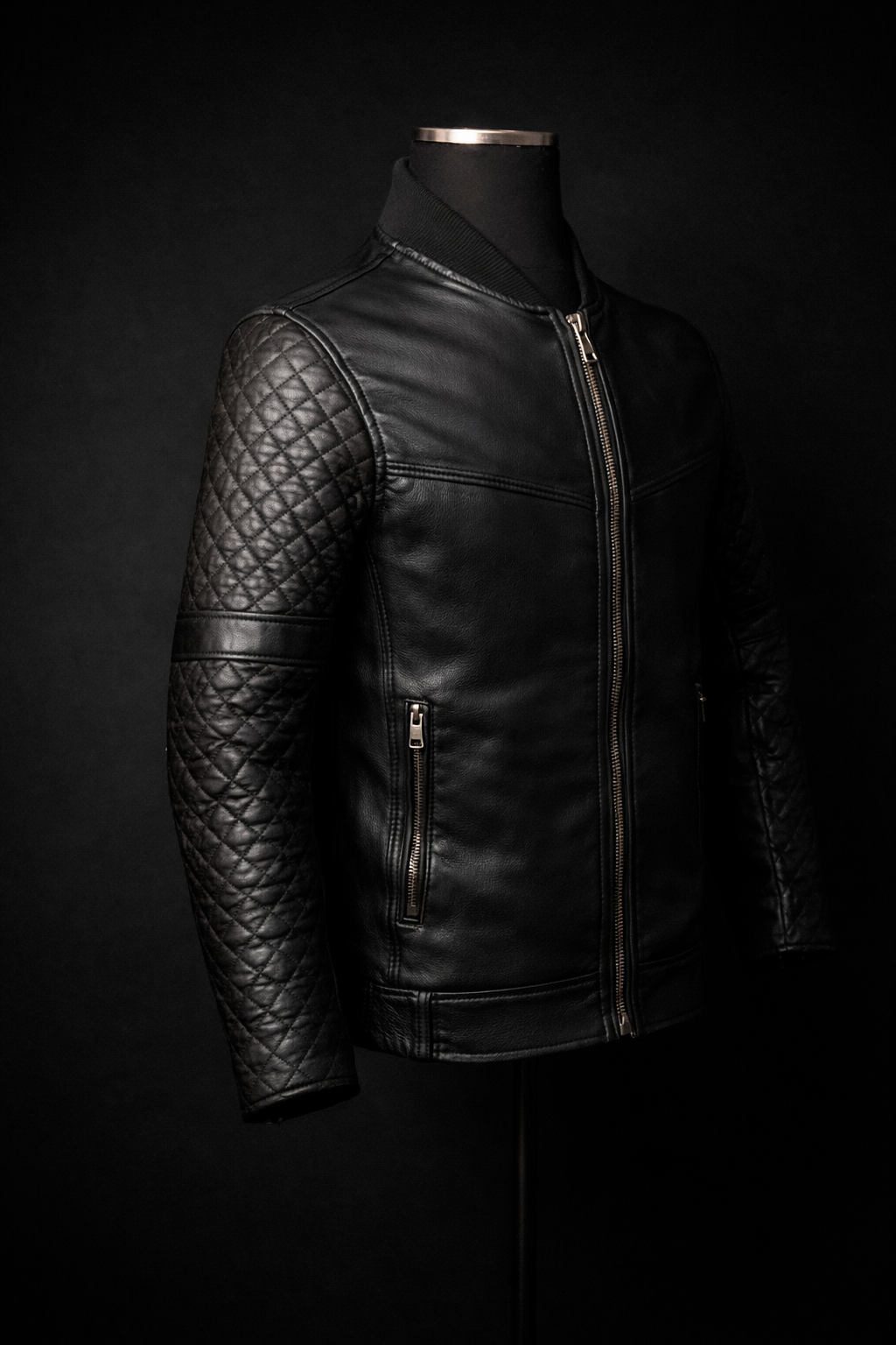 Chaqueta de Cuero Negro Zafir