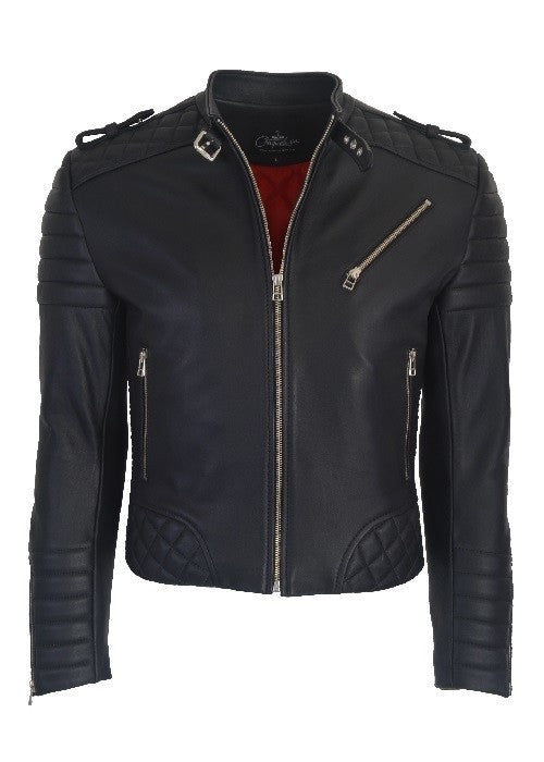 Chaqueta de Cuero Negro Deep