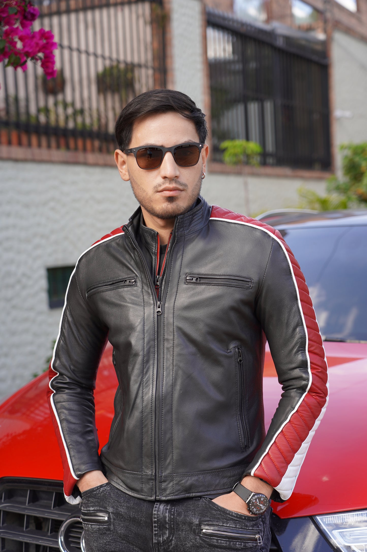 Chaqueta en Cuero Negro LCHL171 Marca La Chaqueteria