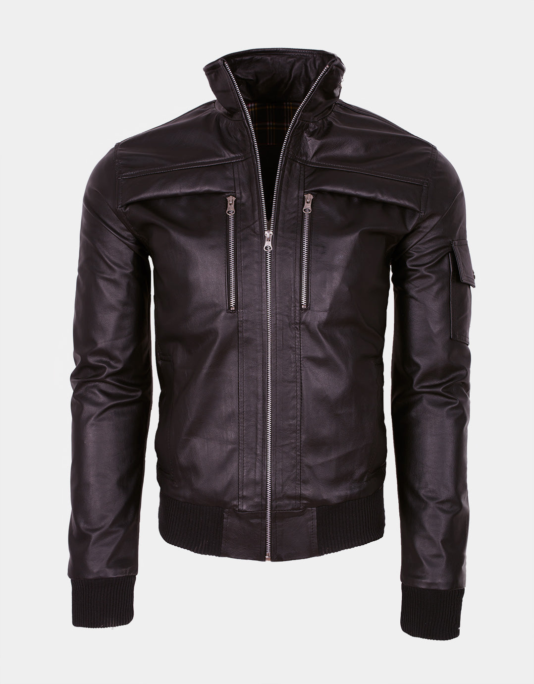 Chaqueta de Cuero Napa Negro Komodo