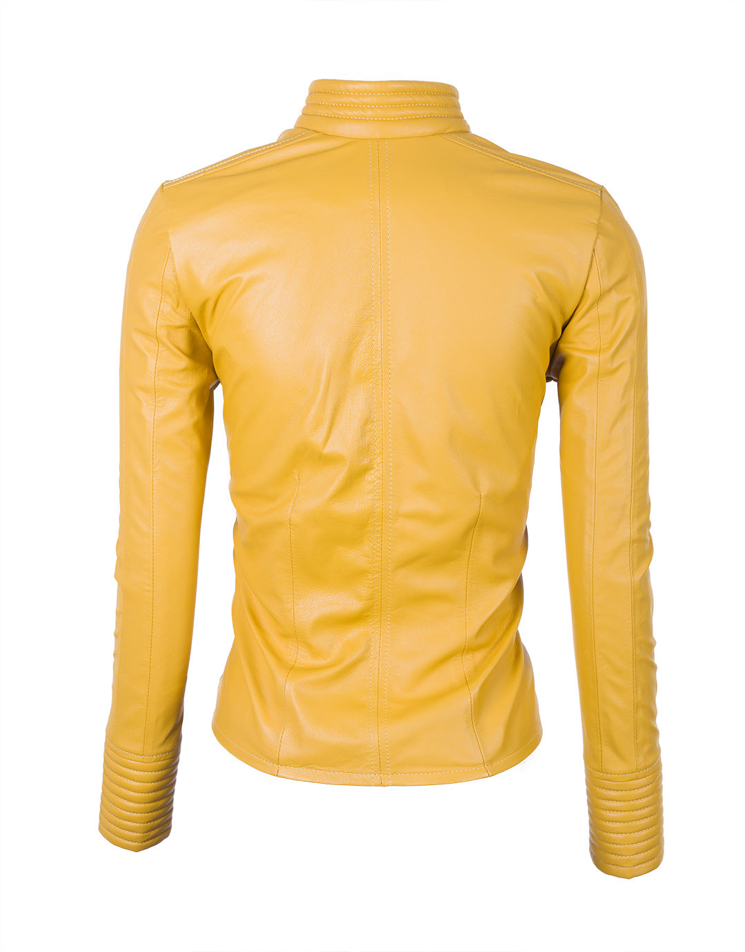 Chaqueta en Cuero Amarillo W18