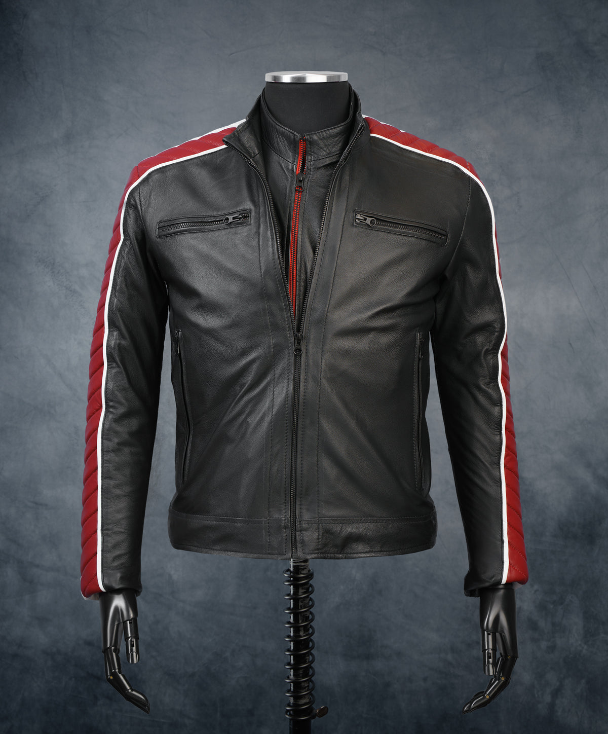 Chaqueta de Cuero Negro LCHL171 Marca La Chaqueteria