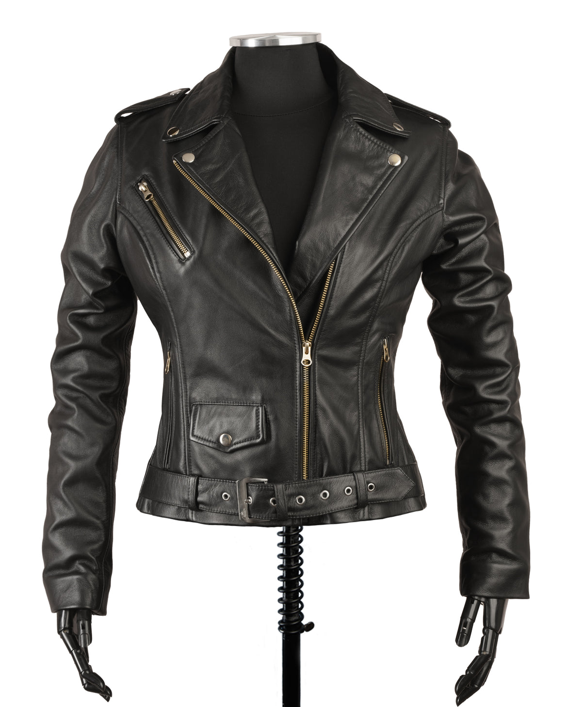 Chaqueta En Cuero Negra W48