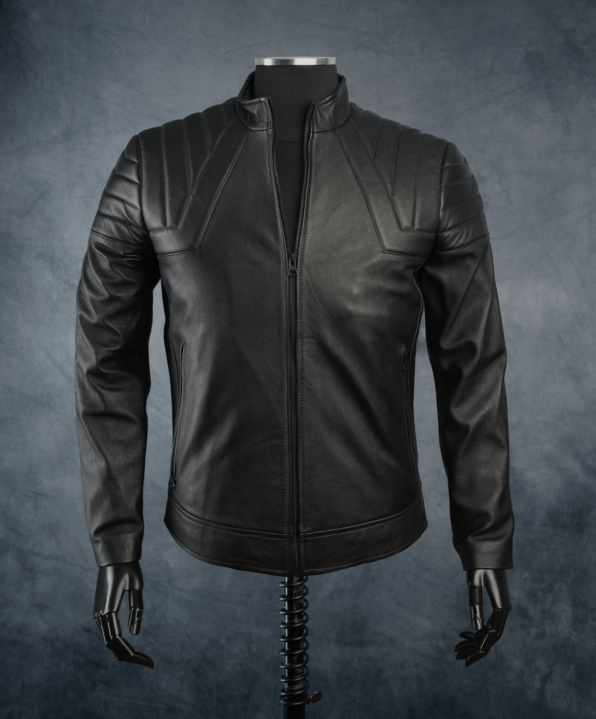 Chaqueta de Cuero Negro LCHL164 Marca La Chaqueteria