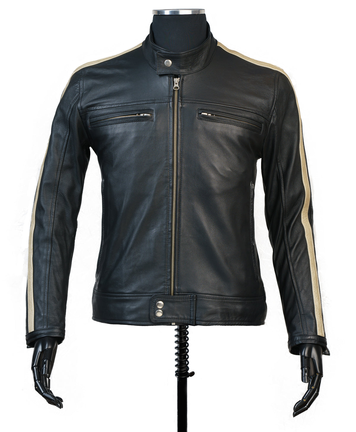 Chaqueta de Cuero Negro LCHL103