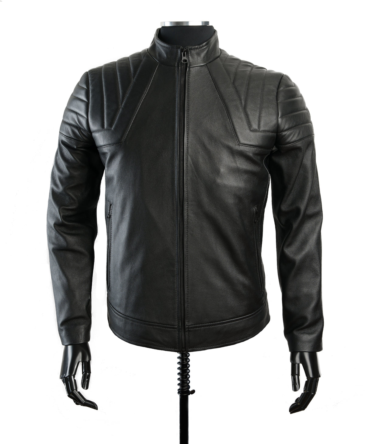 Chaqueta de Cuero Negro LCHL164 Marca La Chaqueteria