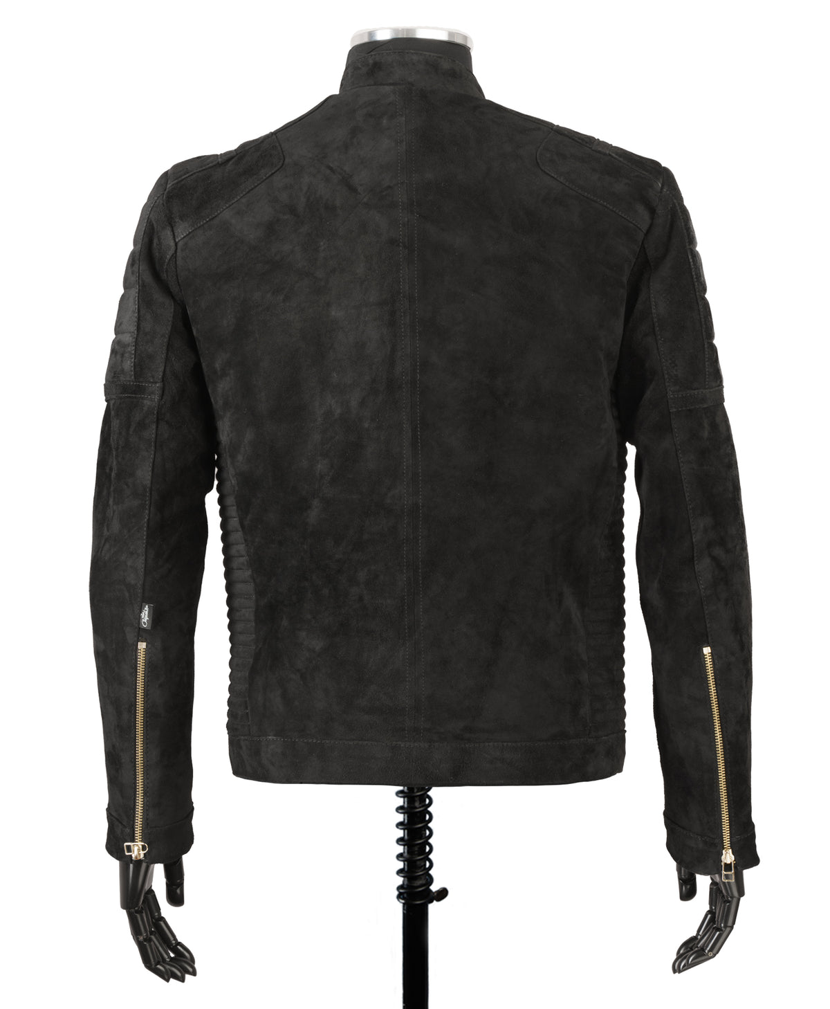 Chaqueta de Cuero Gamuza Negro LCHL31