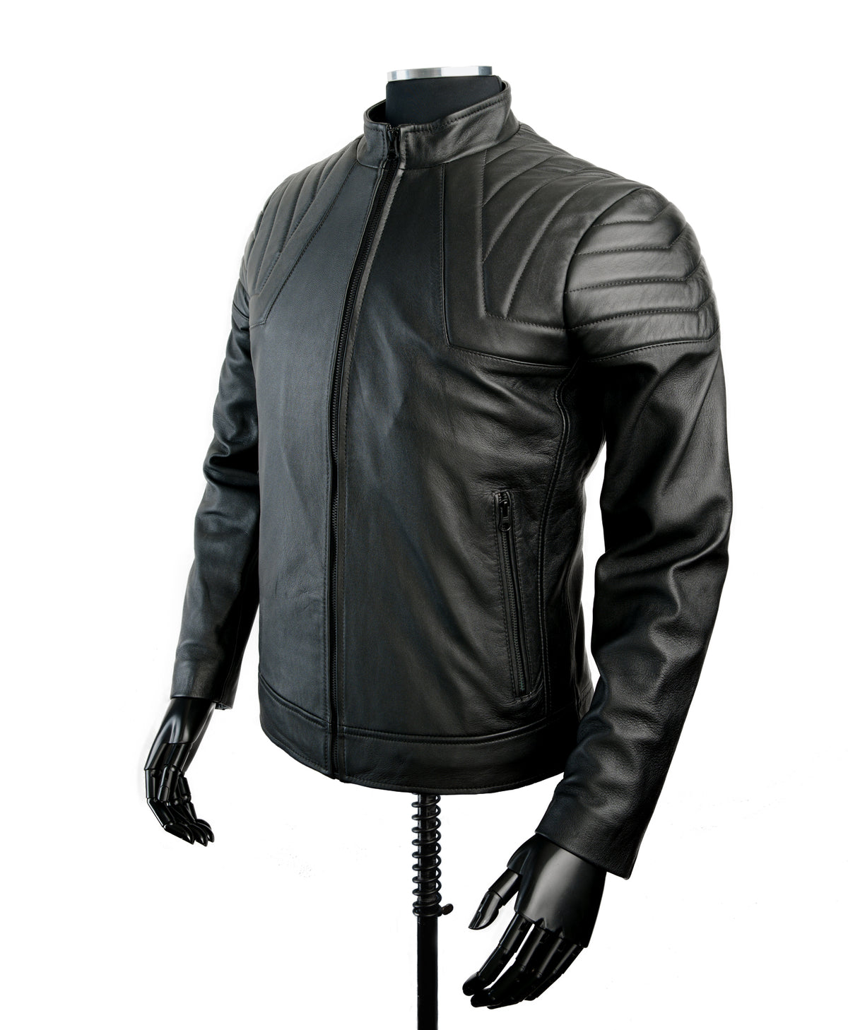 Chaqueta de Cuero Negro LCHL164 Marca La Chaqueteria