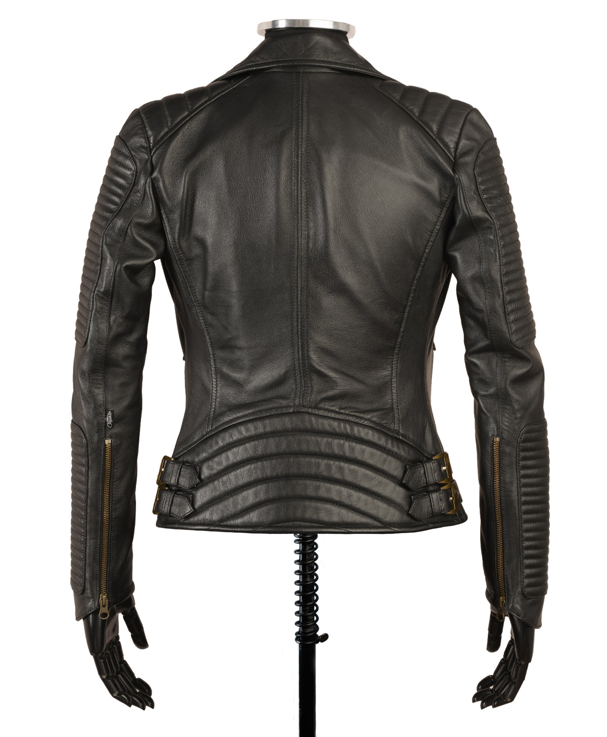 Chaqueta de Cuero Negro Brush W06