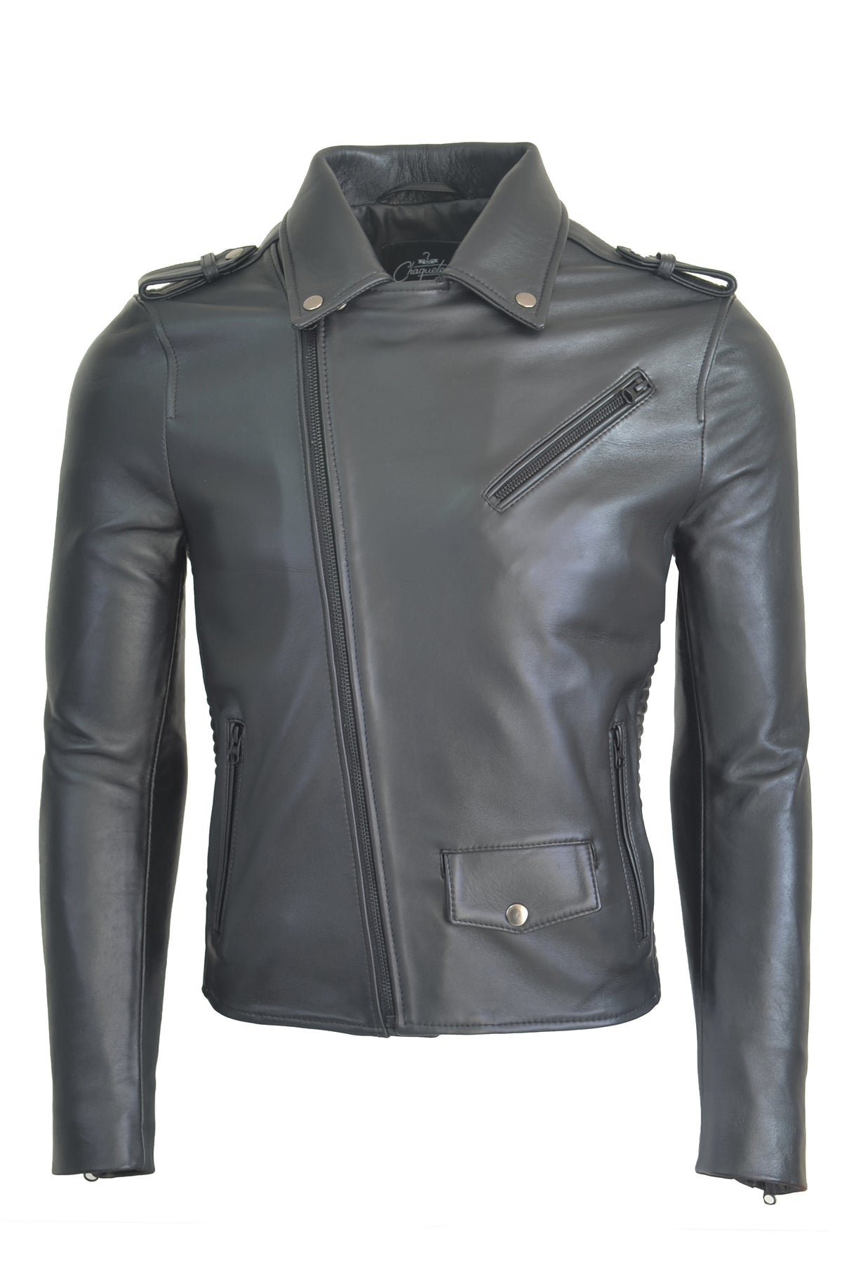 Chaqueta de Cuero Negro LCHL21