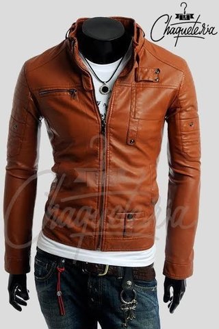 Chaqueta de Cuero Miel Garce