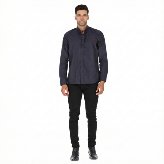 Camisa en Algodón 100% LCC2302 Navy Marca La Chaqueteria