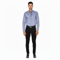 Camisa en Algodón 100% LCC2301 Azul Acero Marca La Chaqueteria