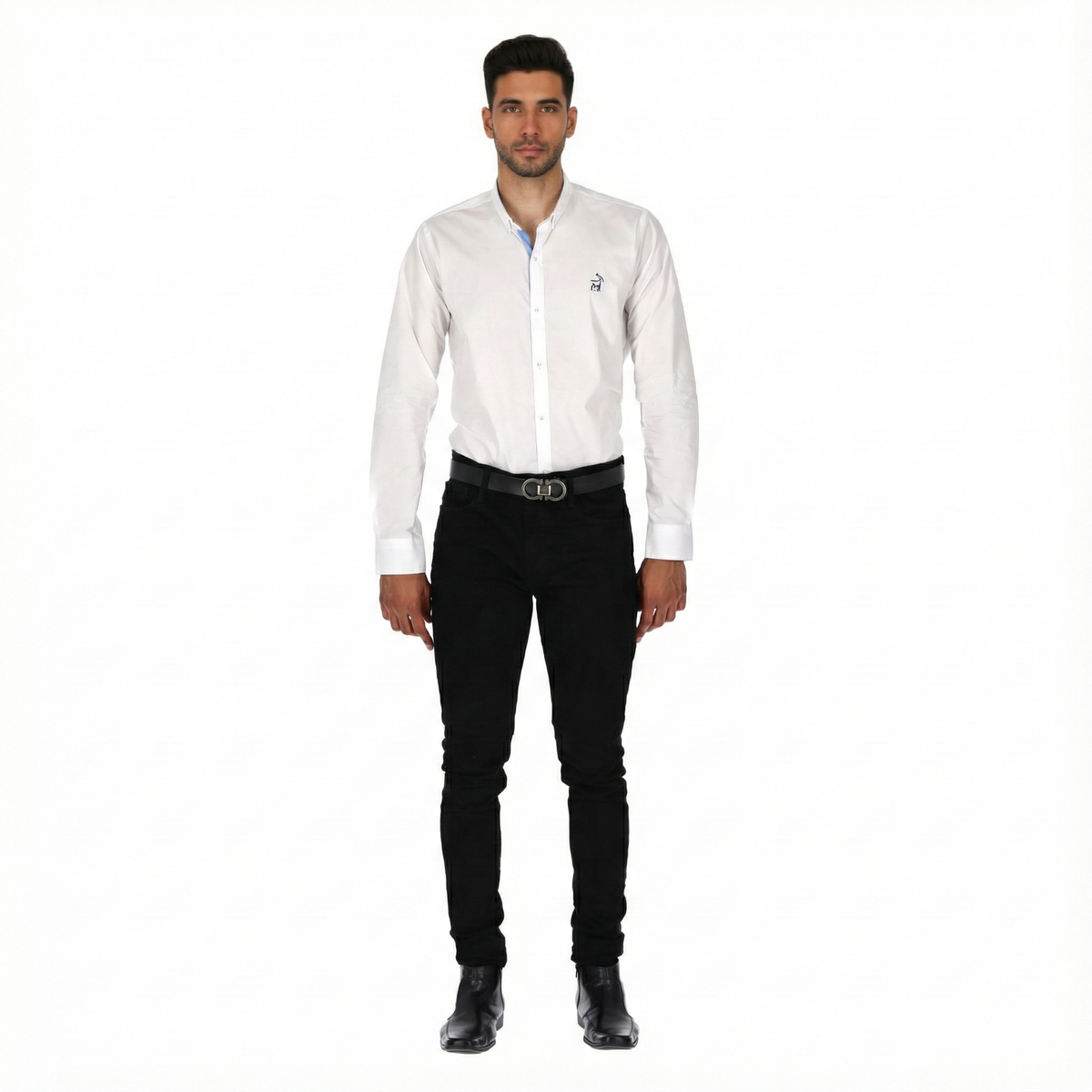 Camisa en Algodón 100% LCC2303 Blanco Marca La Chaqueteria