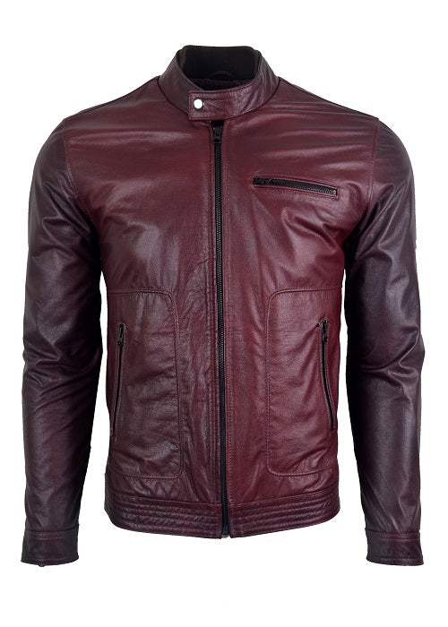 Chaqueta de Cuero Vinotinto LCHL02