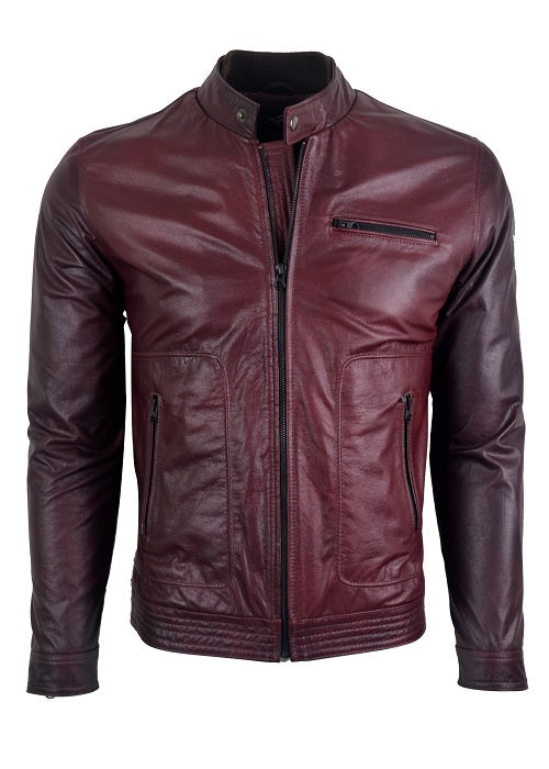 Chaqueta de Cuero Vinotinto LCHL02