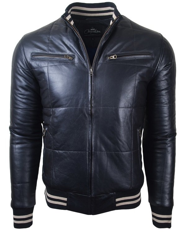 Chaqueta de  Cuero Negro LCHL15