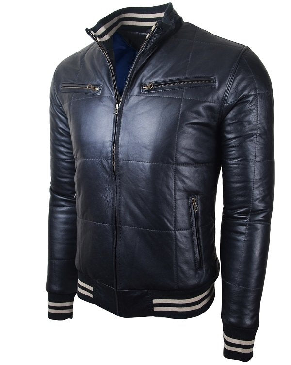 Chaqueta de  Cuero Negro LCHL15
