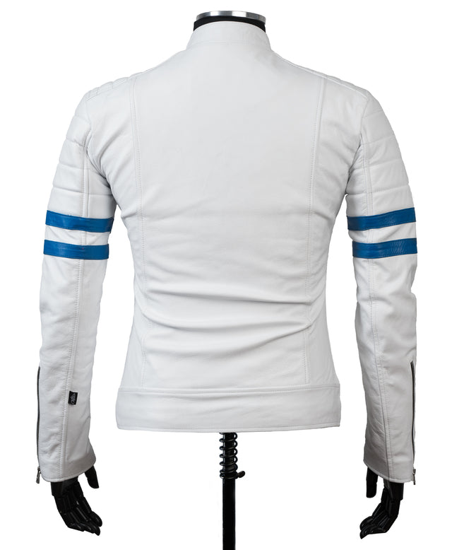 Chaqueta en Cuero Blanco LCHL163