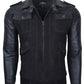 Chaqueta En Cuero Negro LCHL25