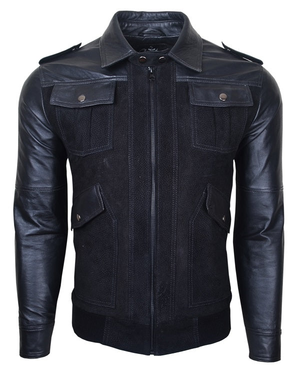Chaqueta de Cuero Negro LCHL25
