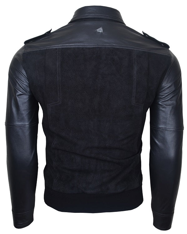 Chaqueta de Cuero Negro LCHL25