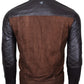 Chaqueta en Cuero Marrón Oscuro LCHL26