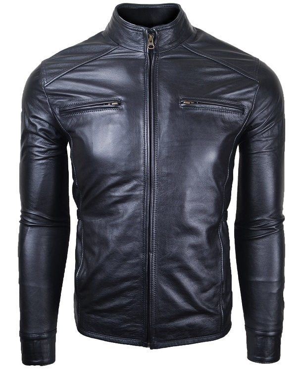 Chaqueta en Cuero Negro LCHL33