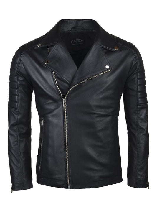 Chaqueta en Cuero Negro LCHL34 Marca La Chaqueteria