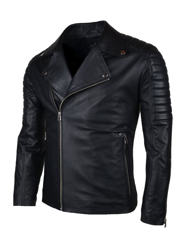 Chaqueta de Cuero Negro LCHL34 Marca La Chaqueteria
