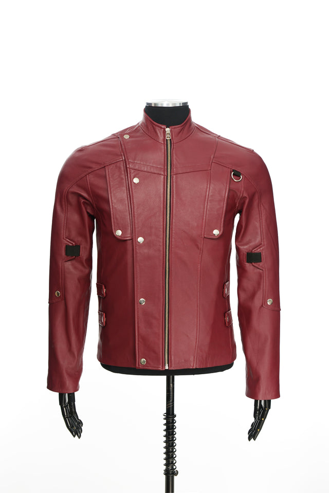 Chaqueta de Cuero Vinotinto LCHL63