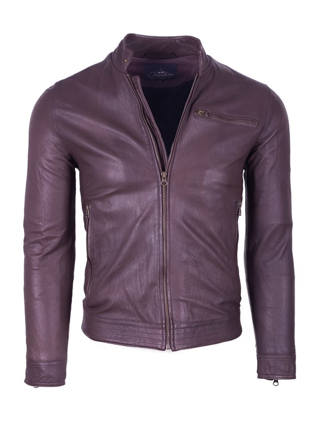 Chaqueta de Cuero Chocolate LCHL70 La Chaqueteria