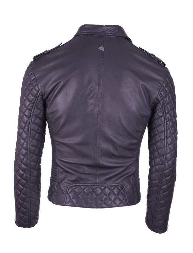 Chaqueta de Cuero Negro LCHL87